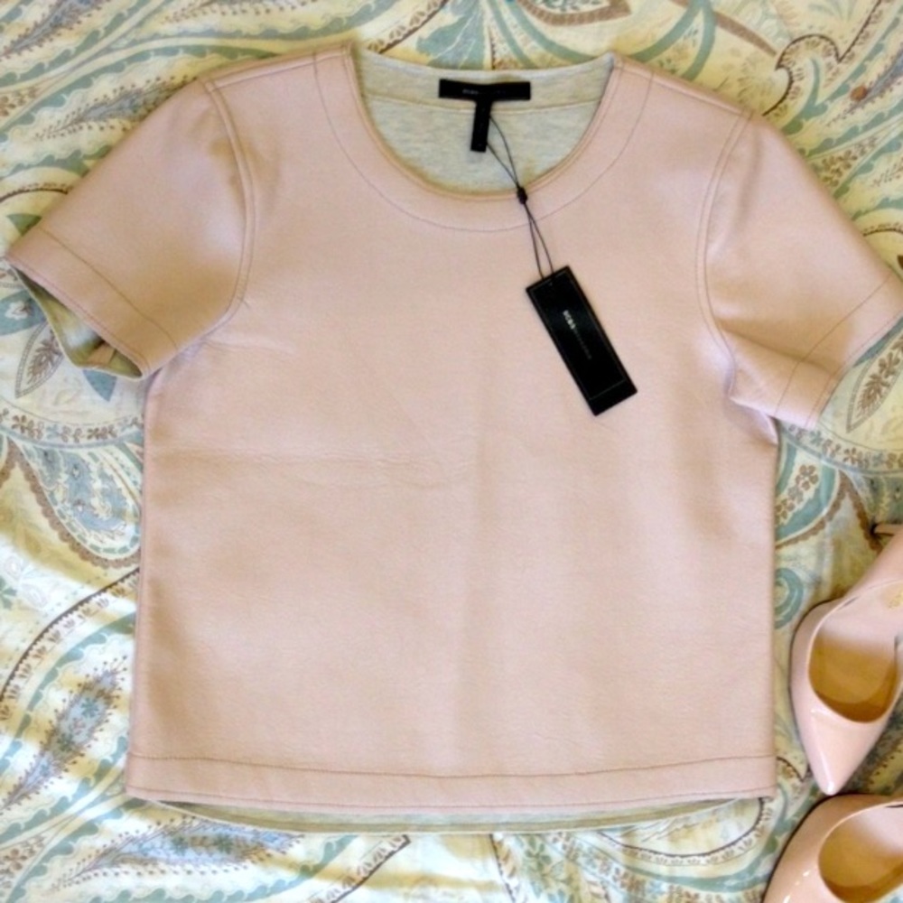 BCBG Nude Leather Tee